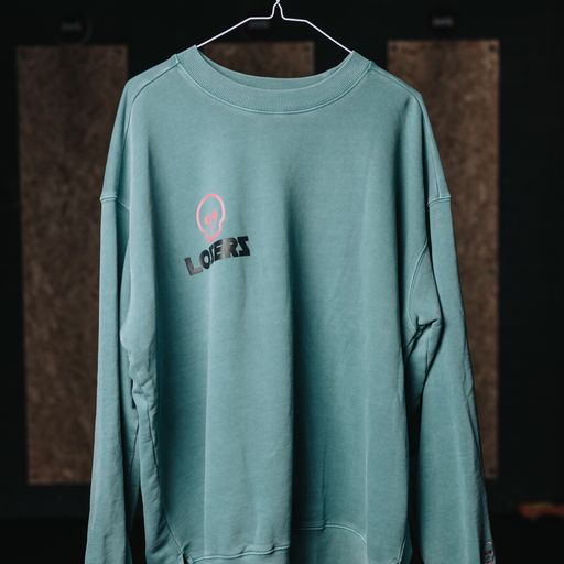 The Loser - Dyed Green Split Hem Sweater